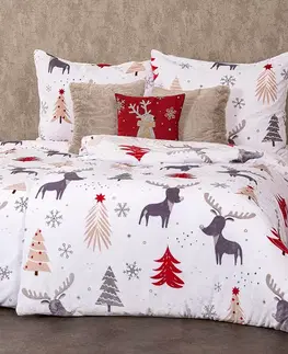 4Home Povlečení Cute reindeer mikroflanel, 140 x 220 cm, 70 x 90 cm