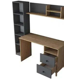 Pracovní stůl Hapem Walnut and Anthracite