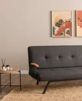Trojmístná rozkládací pohovka Zven - Dark Grey