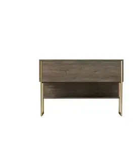 Komoda Luxe Walnut and Gold
