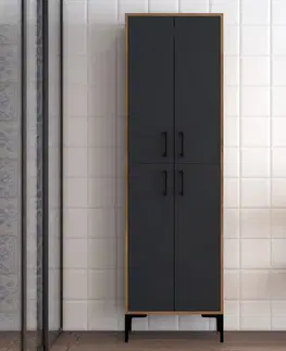 Víceúčelová skříňka Berlin A - Walnut, Anthracite