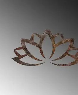 Dekorativní kovový doplněk na zeď Rusty Lotus