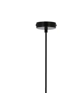 Závěsná lampa Dunca 25, černá, 1x40, E27, stínidlo ze světlého dubu
