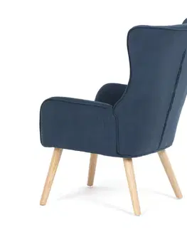 Křeslo ušák BLUE2, modrá