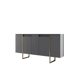 Skříňka Luxe Anthracite and Gold