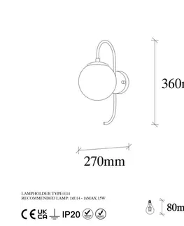 Nástěnná lampa Jewel - 10565