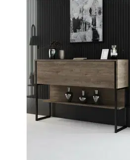 Komoda Luxe Walnut and Black