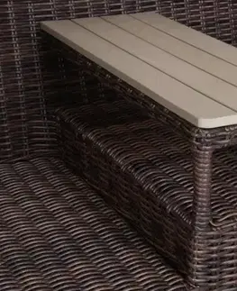 Zahradní pohovka s baldachýnem polyratan