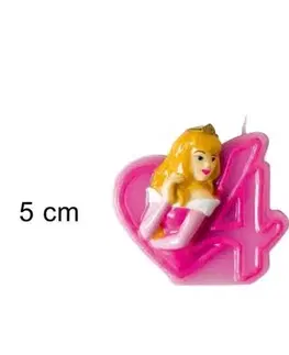 PROHOME - Svíčka číslice 4 Princess