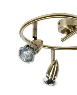 Spirálové stropní bodové svítidlo 50W GU10 patina FLASH