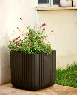 KETER Květináč BRICK PLANTER ML | hnědá