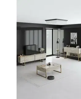 Komoda Luxe Travertine and Gold