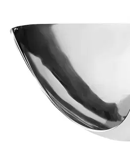 Estila Moderní designová stříbrná mísa Abstract s asymetrickou siluetou z kovu 25 cm