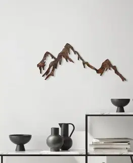 Dekorativní kovový doplněk na zeď Rusty Mountain