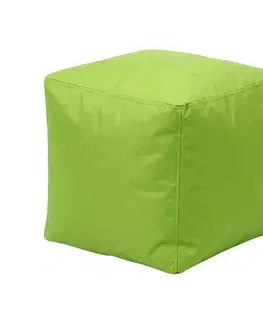 Sedací taburet CUBE světle zelený s náplní