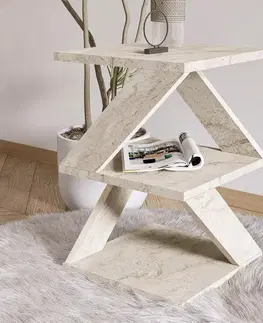 Odkládací stolek Albeni Travertine