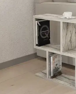 Odkládací stolek / Příruční stolek Zet - Freesia Marble