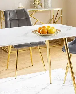 Jídelní židle CHIC VELVET zlatá Signal