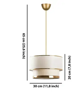 Závěsný lustr Cake - Cream, Gold