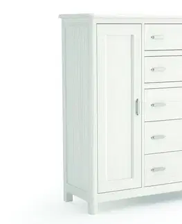 Estila Luxusní moderní masivní komoda Cerdena s jedněmi dvířky a pěti zásuvkami na nožičkách 121 cm