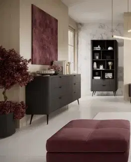 ArtLas Komoda LINA 163 6S | černá