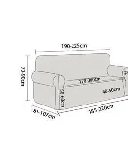 4Home Napínací potah na sedačku Magic clean hnědá, 190 - 230 cm