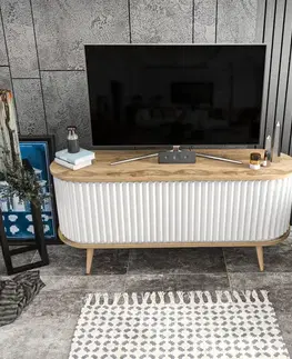 TV stolek Stor - Oud Oak, White