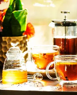 4Home Skleněná dóza na med Honey