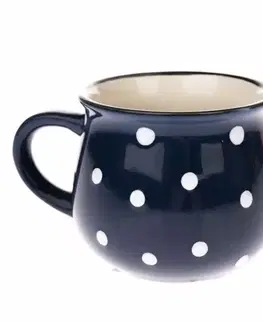 Keramický hrnek Dots 230 ml, modrá, 230 ml
