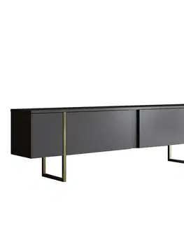 Televizní stolek Luxe Anthracite and Gold