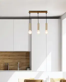 Závěsná lampa zlatá 3xE27 142mm Dallas Ledea