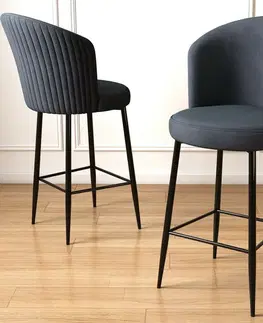 Sada barových židlí Alte Anthracite and Black, 2 ks, 2 ks
