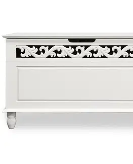 Dřevěná truhla bílá D2565 Dekorhome