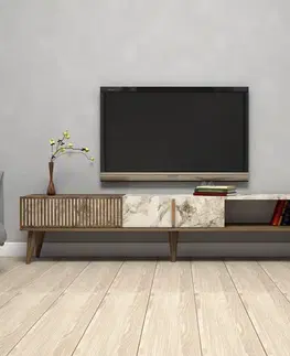 Televizní stolek Milan White Marble
