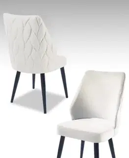 Sada židlí (2 kusy) Pufi - Cream, Black