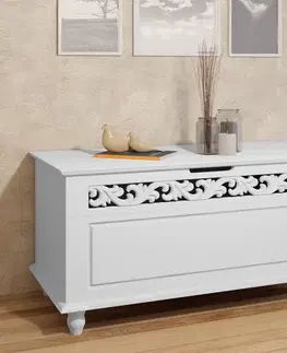 Dřevěná truhla bílá D2565 Dekorhome