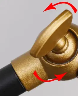Nástěnná lampa pro nákladní automobily černá+zlatá 1X40W E27 zlatá