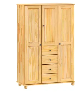 Skříň 3dveřová 8851K lak, kovové úchytky