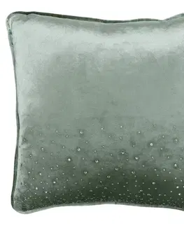 Dekorační polštář s kamínky STARDUST, 50 × 50 cm, světle zelená