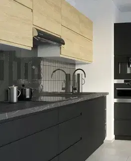 ArtExt Kuchyňská skříňka horní vysoká AVELLINO | W4 90 Barva korpusu: Černá