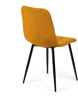 Jídelní židle SOFFIA kari žlutý manšestr, 4 ks