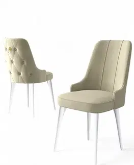 Sada židlí (4 kusy) Newa - Cream, White