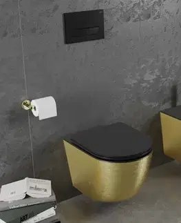 MEXEN Lena bidet závěsný, černá mat/zlatá vzor 35224877
