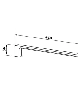 GEDY PI2202 Pirenei pevný držák ručníků 41 cm, bílá mat