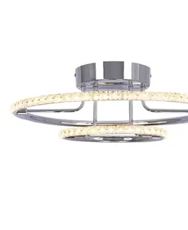 Kulaté LED stropní svítidlo chromové stropní svítidlo 36W 3000K Adel