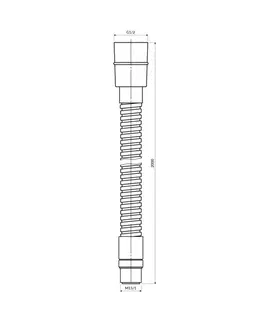OMNIRES Hadice pro výsuvné sprchy, 200 cm chrom /CR/ 062XLCR