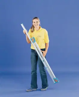 Skládací sušák na prádlo stříbrná / modrá Dekorhome