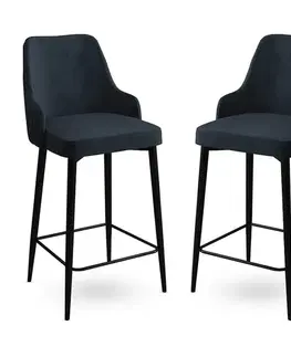 Bar Stool Set (2 Pieces) Enox - Anthracite, Black