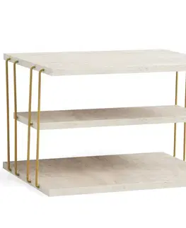 Odkládací stolek Lifon Gold Travertine