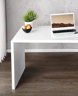 Estila Moderní designový kancelářský stůl Fast Trade bílý 140cm